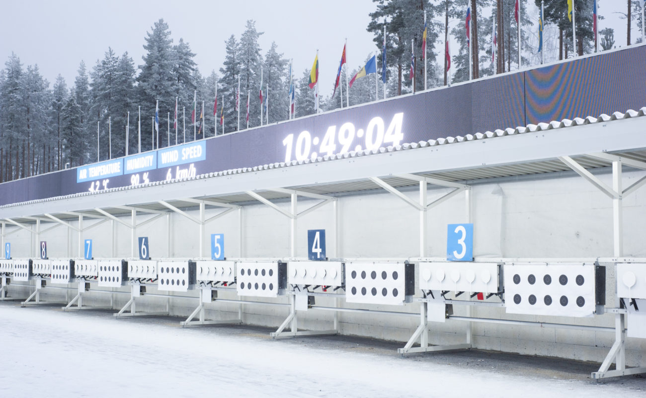 BMW IBU World Cup at Kontiolahti the target boards and screens