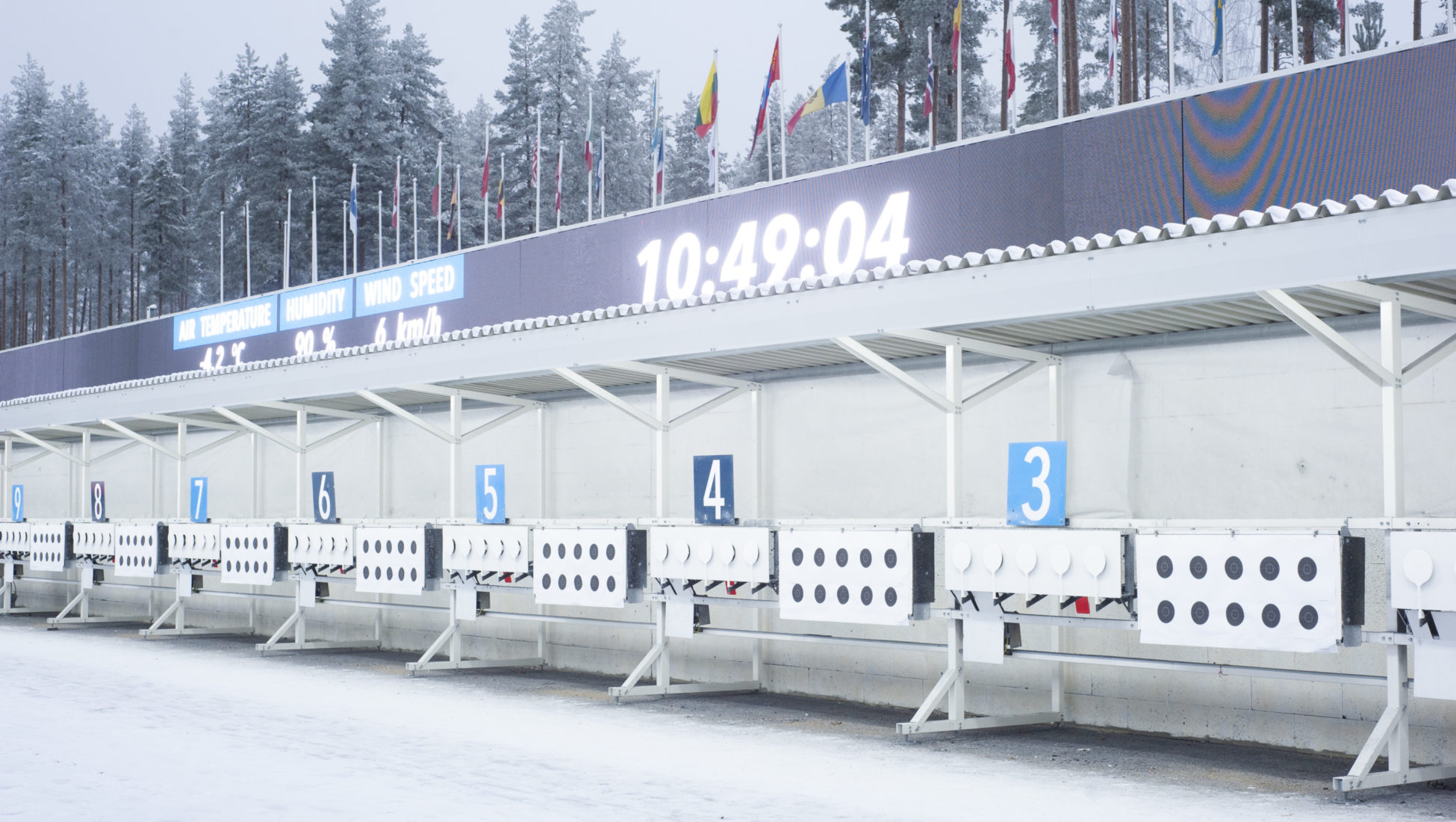 BMW IBU World Cup at Kontiolahti the target boards and screens