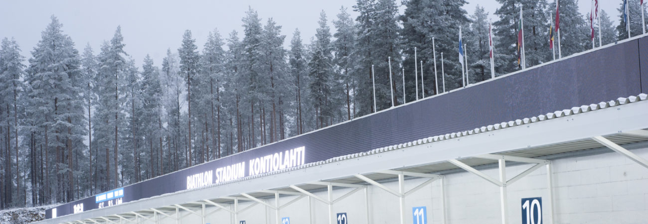 Target boards at BMW IBU World Cup at Kontiolahti