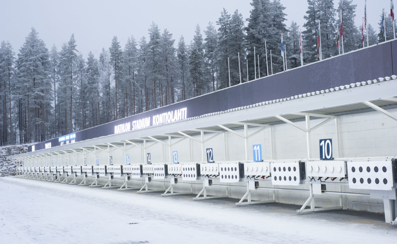 Target boards at BMW IBU World Cup at Kontiolahti