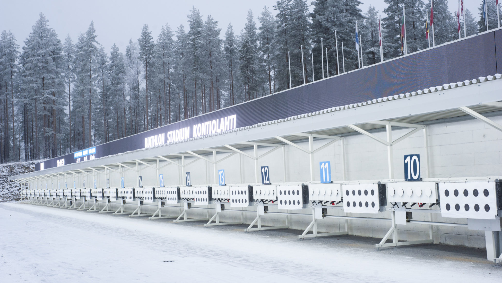 Target boards at BMW IBU World Cup at Kontiolahti