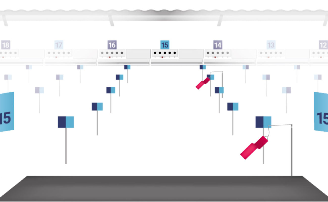 Drawing of biathlon range